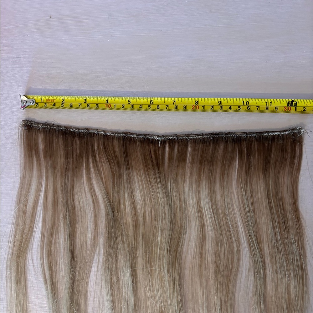 JZ Styles 18” Machine Weft Remy Human Hair Extensions Blonde Rooted Ombré - Picture 2 of 5